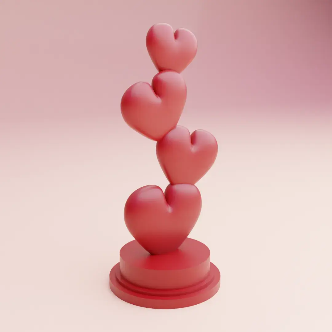 heart tower gift love decor idea for valentines
