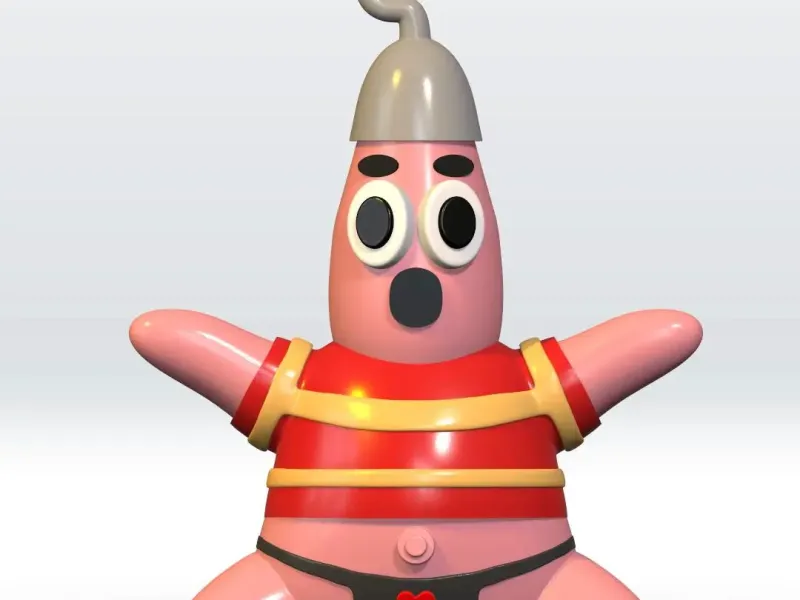 Patrick Star Pirate Spongebob STL 3D Model no support Fanart