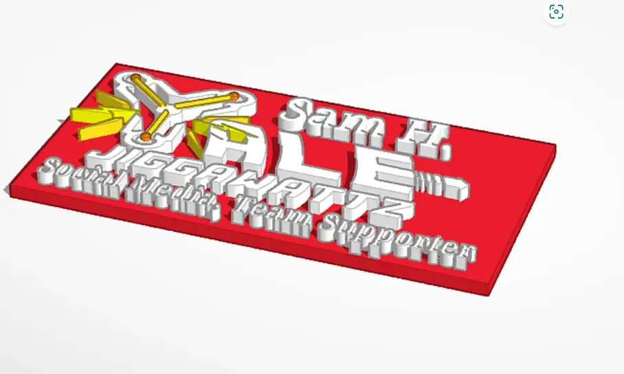 Etichetta dell'armadietto di Sam's Robotics