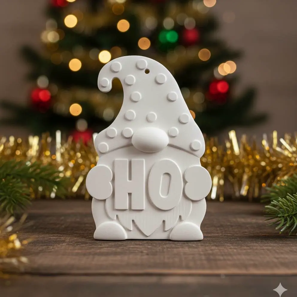 Christmas tree gnome ornament