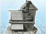 Medieval house with zinc drain pipes, canvas awning, entranc-4