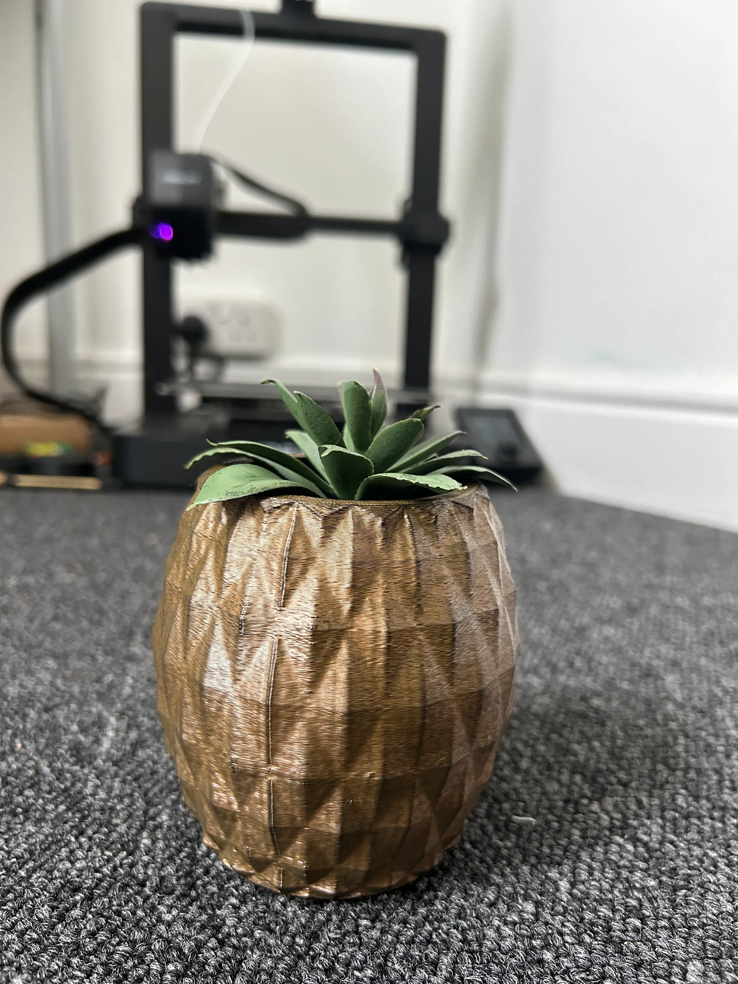 3D Printable Pineapple Planter with Hidden Compartment