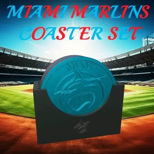 Miami Marlins Coaster Set (MLB)