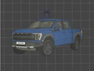 Ford F‑150 Raptor Keychain