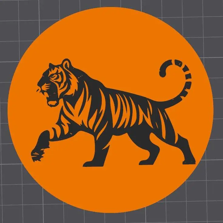 Tiger Round Coaster