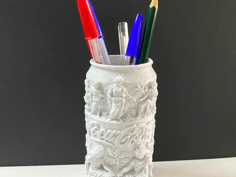 Cocacola can pencil holder