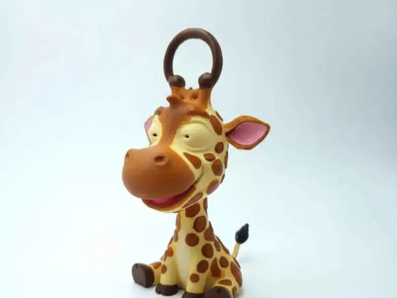 🦒 Cute Giraffe Keychain – Playful Smile 3D Printable