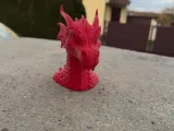 Red dragon head bust-1