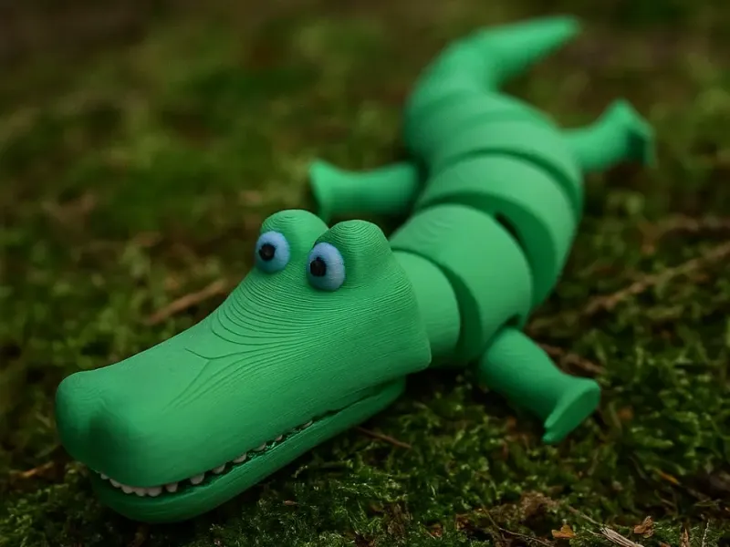 Brinquedo de Crocodilo Articulado - Fofo e Móvel