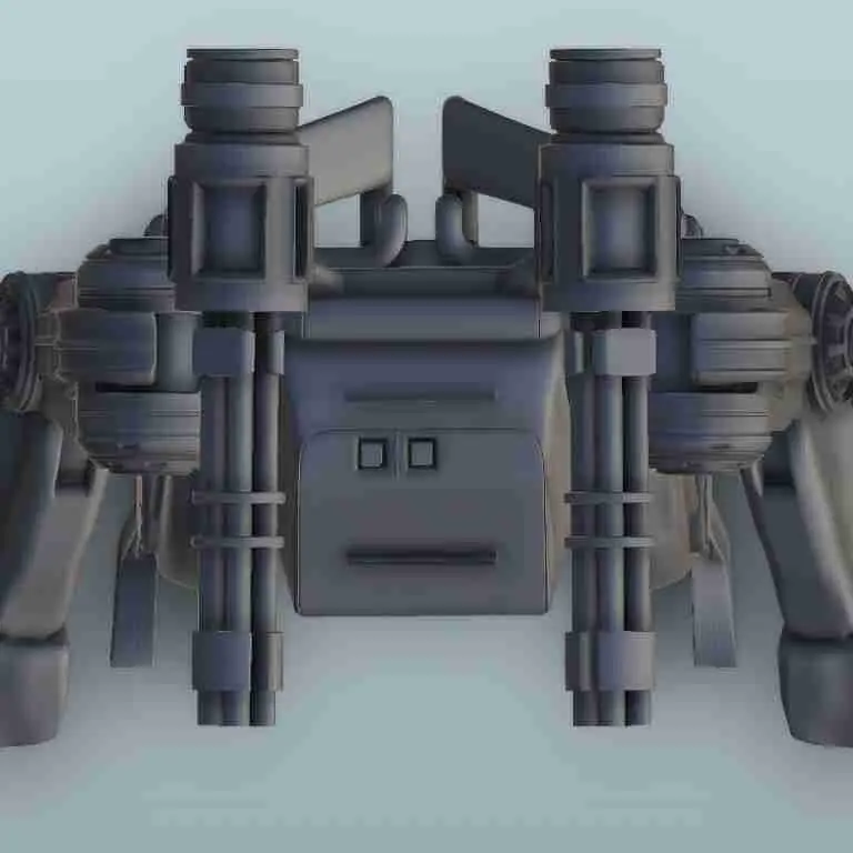 Robot Bi-guns - sci-fi science fiction Zukunft 40k Szenerie