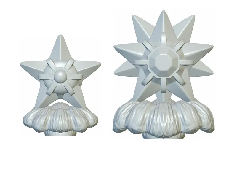 Pokemon Staryu &amp; Starmie (#120 &amp; #121) - 3D Baskı!