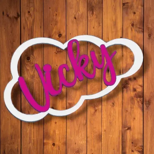 Cartel Nube VICKY