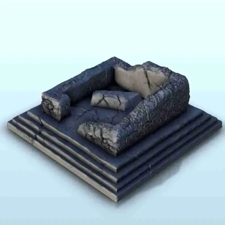 Mesoamerican ruins of building 30 - miniatures warhammer ter
