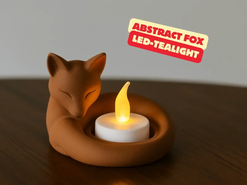 ABSTRACT FOX LED TEALIGHT