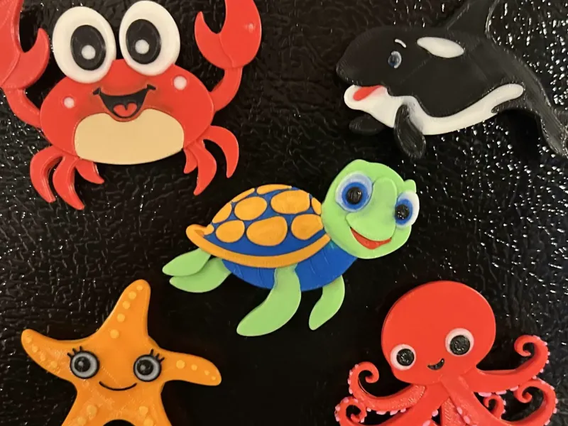 Sea Creatures Fridge Magnets