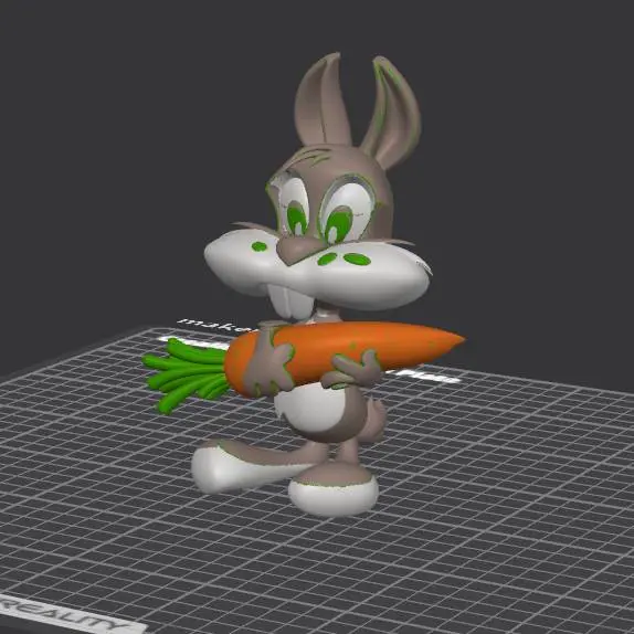Easter Bunny Holding carrot
