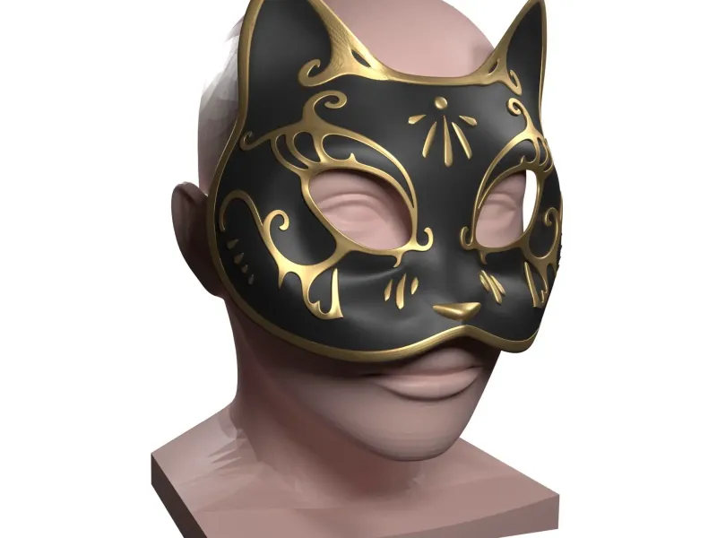 Bioshock - Party Mask Cat for Multi Color Printing