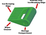 Winter Windshield Wedge Ice & Snow Scraper Tool with Storage-1