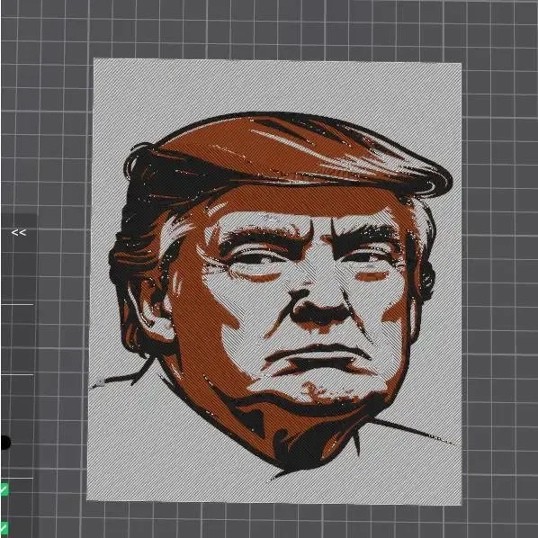 trump 3d multicolor picture