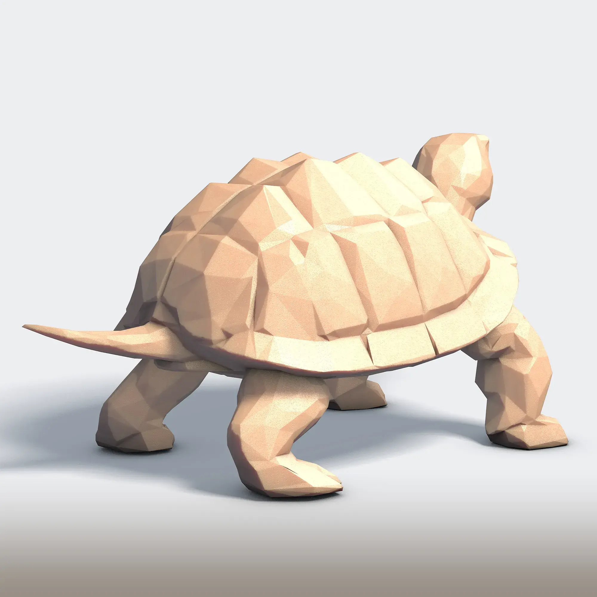 Poly Turtle Sculptures & Artworks STL Download - Turtle Low Polyby 1xMerch