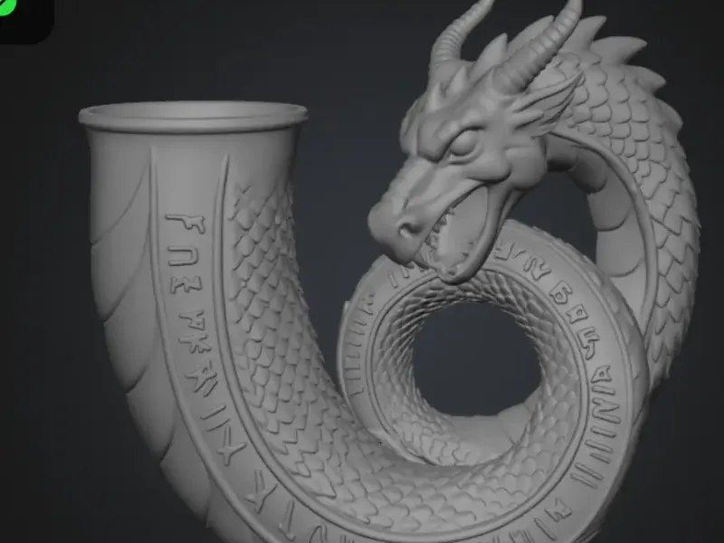 dragon vicking drinking horn 2