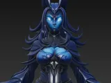 Blue Witch character with lightning-2