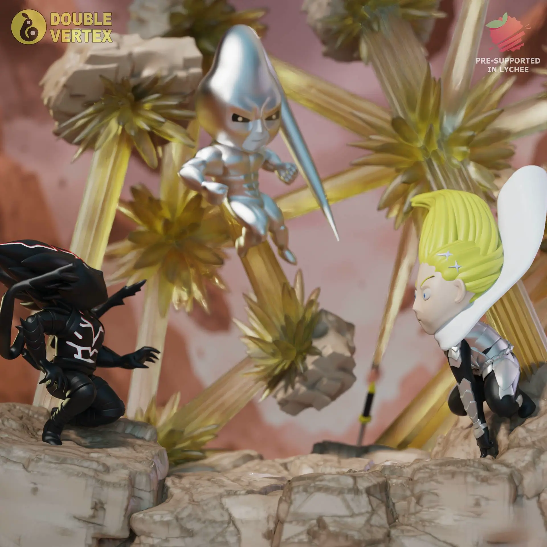 Sculptures & Artworks STL Download - Monster Garou VS Platinum