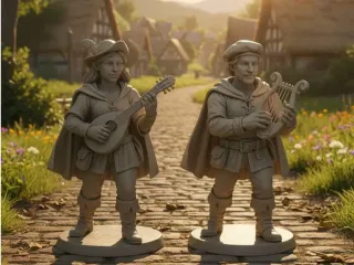 DnD Bard Miniature (5cm) - Rol
