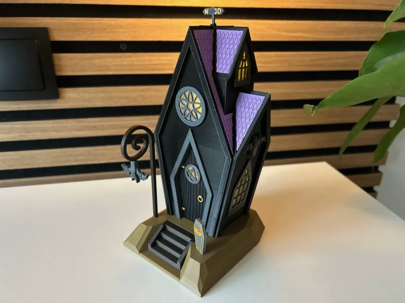 Maison de fée macabre en forme de cercueil d'Halloween // Petit cercueil d'Halloween macabre