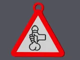 Handjob Danger - Traffic Sign - Earring & Pendant-0