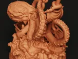 Kraken Attacking Ship Statue | Giant Octopus Sea Monster-3