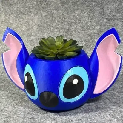 Macetero Decorativo de Stitch para Impresión 3D