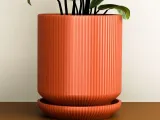 Ribbed Patterned Flower Pot-1