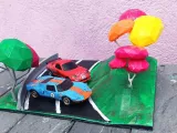 Low Poly Drift Diorama - 1/48 Scale Car Display Base-6