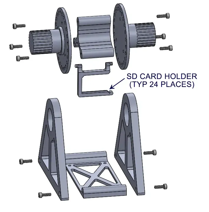 SD Card Holder Rolodex Style
