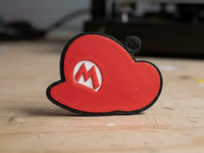Super Mario Hat Keychain