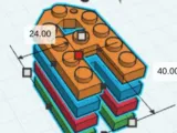 LEGO keychain A 4 stack multicolor-0