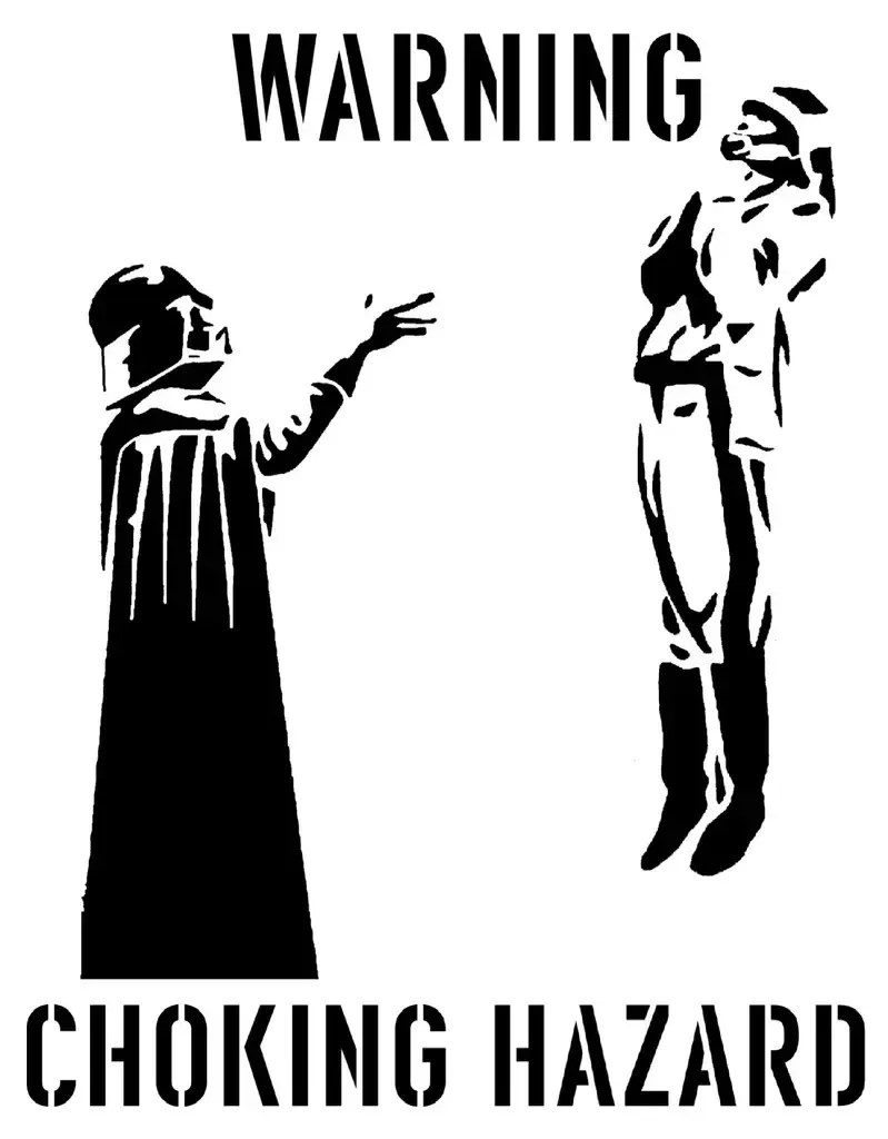 Star Wars Choking Hazard stencil