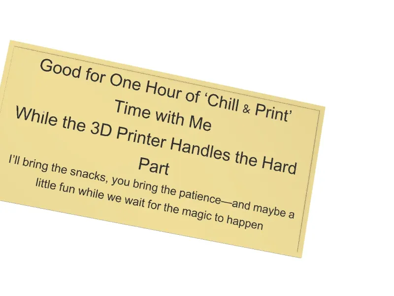 Chill & Print: Valentines day voucher