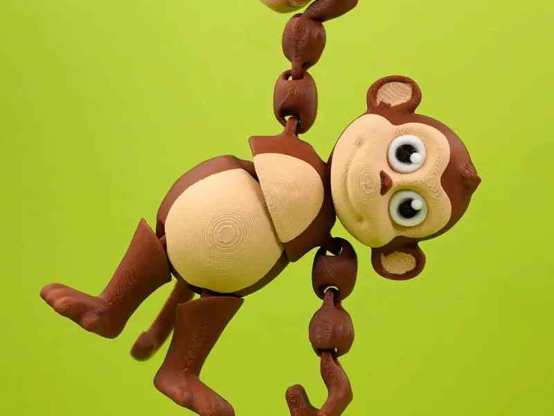 Flexi hanging Monkey | Print-in-place | No Support