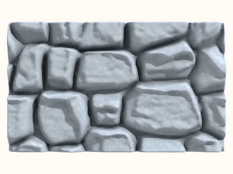 Rugged Boulder Tile for 3D Printing