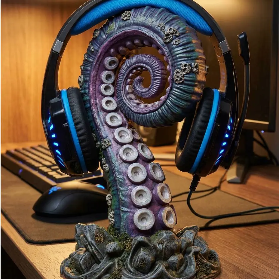Kraken Tentacle Headphone Stand | Deep Ocean Decor