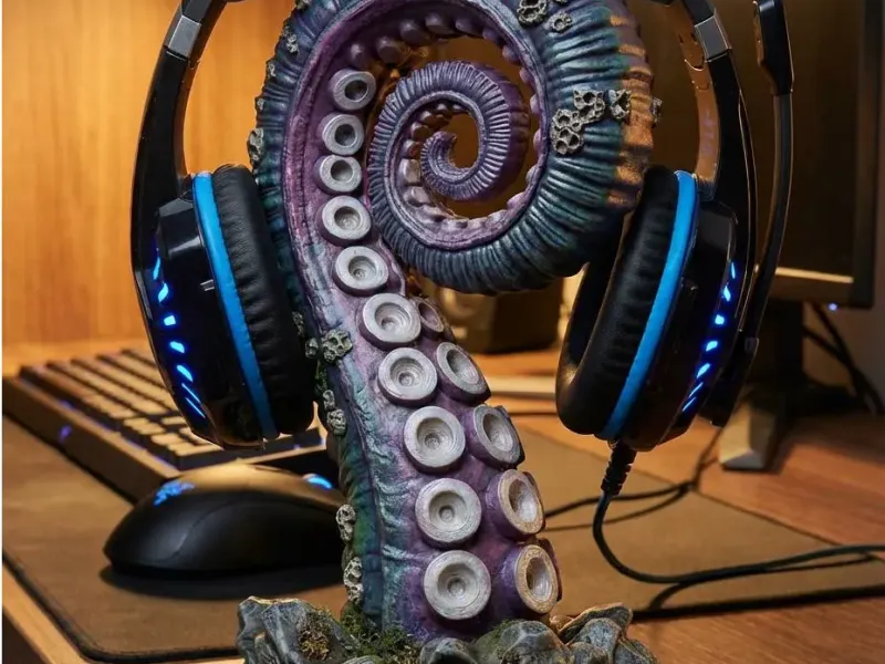 Kraken Tentacle Headphone Stand | Deep Ocean Decor