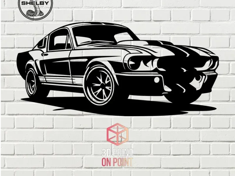 SHELBY MUSTANG VINTAGE - 2D WALL ART #2