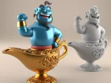 Fun Genie Lamp 3D STL File for Desk Decor Toys 7-5