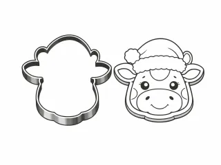 Holiday cow cookie cutter