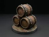 FREE PROPS Barrels Fantasy Miniatures 32mm STL for TTRPG-1