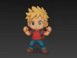 The blond fighting boy-1