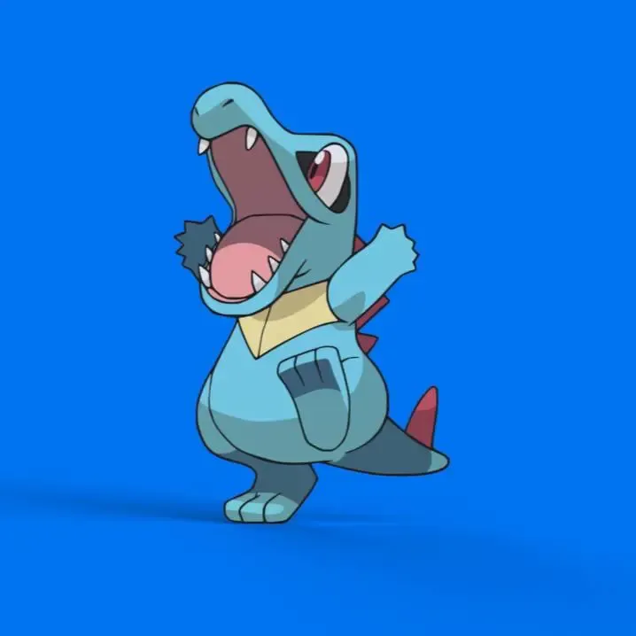 Totodile Wall Art