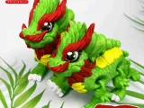 PRINT-IN-PLACE FLEXI CLOVER LEAF DRAGON ARTICULATED-1